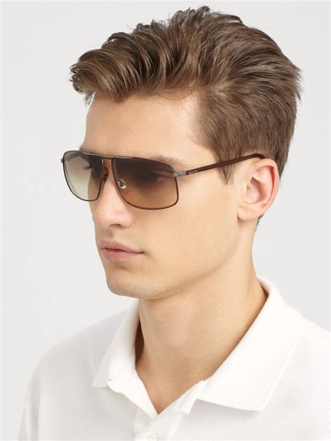 gucci metal navigator sunglasses|gucci gradient pilot sunglasses.